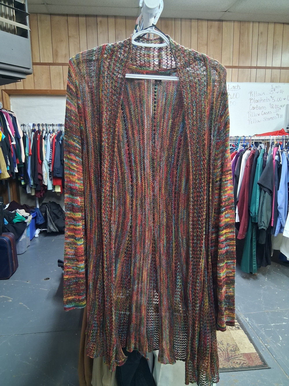 Fever Multicolor Open-Front Knit Cardigan